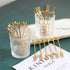 Gold Mini 13-Piece Swan Spoon Holder Set with Spoons and Forks for Coffee, Tea, and Dessert Table