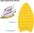 Silicone Iron Hot Protection Rest Pad Mat - Safe Surface Iron Stand Mat for Ironing (Yellow, 27 x 14 x 0.7cm)