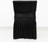 Efavormart Lifetime Folding Chair Cover Black Spandex Pleated Stretch Slipcover with Floor-Length Skirt, Also Fits