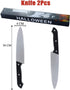 Classic Knife 2Pcs,Halloween Kills Butcher Knife Prop Silver by MyersCostume
