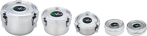 CVault by Boveda | 1/4 oz Twist Top Storage Container, Shatterproof, Food Grade Stainless Steel