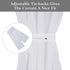 Rose Home Fashion Voile French Door Curtains | Set of 2 Panels, Sidelight Curtains, White, W40 x L72