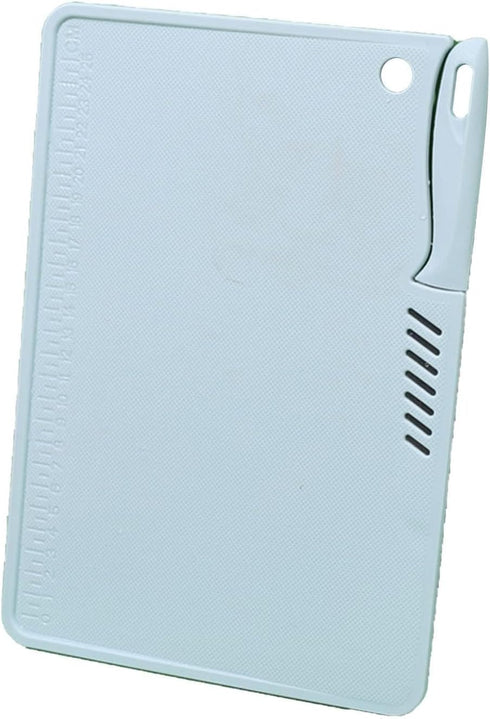 Small Plastic Cutting Board with Knife, Reusable Utility Chopping Board, Portable Fruit Prep with Organizer