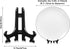 48 Pieces Mini Easel Stands Plastic Plate Stand Holder Display Picture Easel Stand for Display Picture Frame Collectibles Desktop Weddings Party Home Decoration (Black,4 Inch)