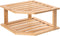 VERTORGAN Bamboo Corner Shelf,2 Tier Plate Organizer for Cabinet and Countertop,Pantry Dish