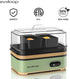 Electric Rapid Egg Cooker for 6 Eggs, Soft, Medium, Hard Boiled, Poacher, Omelet Maker with Auto Shut-Off (Green)