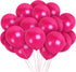 Treasured 36 Metallic Magenta Balloons - Dark & Bright Pink, 12 Inch Latex Balloons