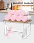 2 Pack, 13/30/33 Trash Bag Dispenser Stackable Acrylic Garbage Bags Dispenser with Bamboo Lid, Extra Large Clear Under