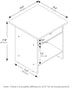 Furinno Dario End Table / Side Table - 1-Pack, Espresso/Brown with Bin Drawer