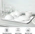 White Marble Dish Drying Mat, Easy Clean Dishwasher Safe Heat Resistant Eco-Friendly Countertop Mat, 18 x 24 inches