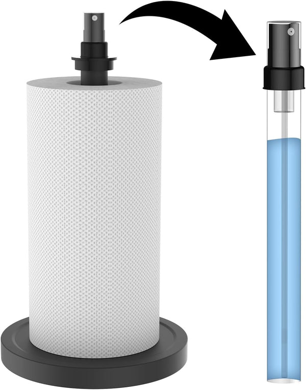 2 in 1 Paper Towel Holder with Spray Bottle, Paper Towel Holder