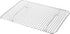 Restaurantware Met Lux 8.5 x 12 Inch Wire Baking Rack 1 Heavy-Duty Oven Wire Rack - Fits Quarter Size Sheet Pan Dishwashable Stainless Steel Cooling Rack Elevated Feet Oven-Ready Up To 575F