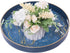 13" MAONAME Round Decorative Tray, Marbling Plastic Tray with Handles, Coffee Table Trays for Ottoman, Kitchen
