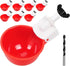 tibaebe Chicken Waterer Cups, 8 Pack Red Automatics Chicken Waterer, Professional Poultry Cups