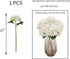 5Pcs Kimuras Cabin White Hydrangea Artificial Flowers Real Touch Latex Fake Hydrangeas Flower, Lifelike Faux Bouquet