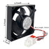 3612JL-04W-S49 Refrigerator Evaporator Fan Motor Replacement for Samsung Fridge Fan Parts DA81-06013A DA31-00287A U92C12MS1B3-52, 12V DC Fan Fit RF28HMEDBSR/AA RF28HFEDBSG/AA, RF263BEAESR/AA