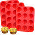 CAKETIME Silicone Muffin Pan, 12-Cup Nonstick Cupcake Pan for Baking, 3-Pack