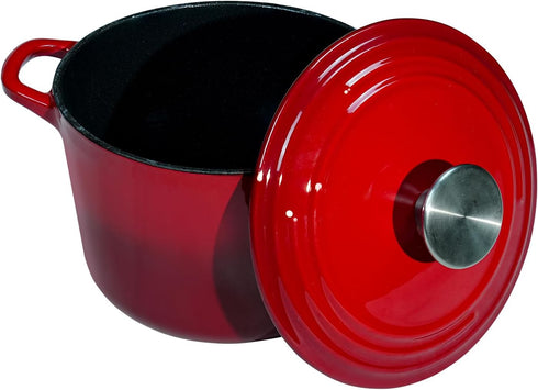 2.8 Flavehc Dutch Oven Pot with Lid qt Cast Iron Dutch Oven for Bread Baking Red Enameled Cast Iron Rice Pot