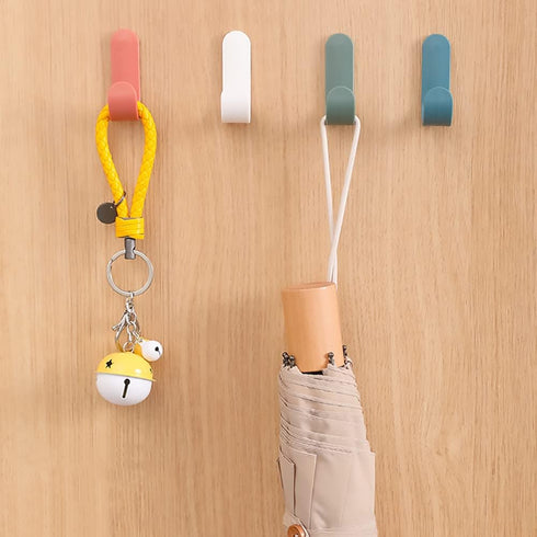 Ducige Office(6 Adhesive Hooks Utility Wall Hooks Key Hooks for Wall Decorative Key Holder Rack Self Adhesive Wall