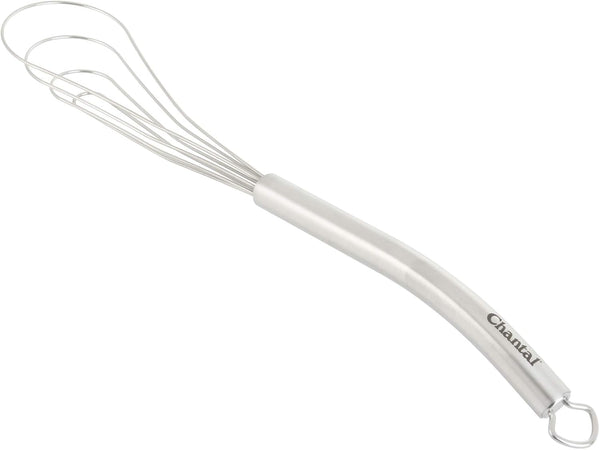 Chantal Flat Whisk Utensil, Small, 11 Inch, Polished Stainless Steel