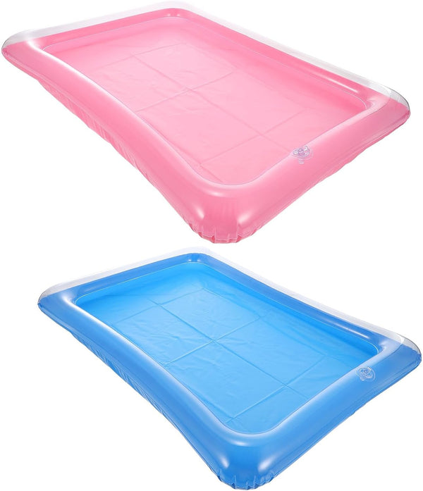 Cabilock 2pcs Water Inflatable Tray, Floating Cooler Drink Cooler for Parties, Buffet Ice Cooler
