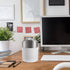 ZOOFOX 2 Pack Mini Trash Can, White Stainless Steel Garbage Bin with Swing Lid for Home, Office, and Kitchen