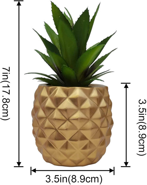Artificial Succulent Potted Pineapple Decor, Fake Pineapple for Home Office Kitchen Table Decoration