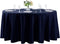 108 Inch Round Tablecloth - Washable Polyester Decorative Table Cover for Wedding Party Dining (Navy)