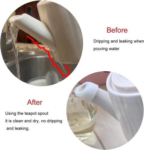 Teapot Spout Protectors, Silicone Tea Pot Cover Sleeve, Drip-Proof and Leak-Proof Teapot Spout Protector 3pcs White