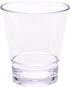 G.E.T. S-11-CL-EC 12 oz. Clear Rim-Full Stackable Glass, Break Resistant (Pack of 4)