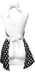Wrapables Adjustable Flirty Hostess Apron with Black Polka Dots