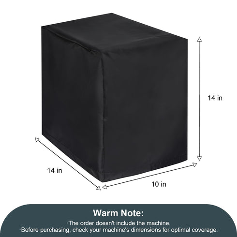 Ice Maker Cover, Universal Waterproof Shield for Countertop Appliances in Home, Garage and Office, Black