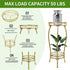 2 27'' LOYAL TIGER Plant Stand Indoor Outdoor Tier Tall Metal Potted Rack Flower Pot Stand Heavy Duty Rustproof Iron