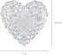 Hygloss Heart Doilies - 12 Pcs, 4-Inch Silver Foil Paper Heart Shaped Doilies for Valentine Crafts