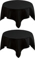 2 Pack Small Square Table Cloth 36X36 Inch Black Washable Fabric Tablecloth