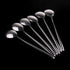Korean Stainless Steel Rice Soup Iced Tea Spoon, Long Handle Cold Drink Spoon, Great Circle 3Pcs