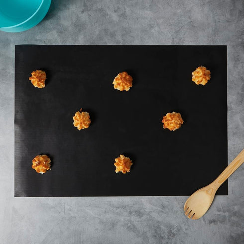 Non-Stick Silicone Oven Liner, Baking Mat, Grill Mat, Black by Home Basics