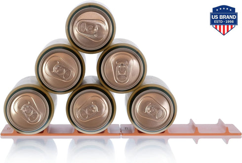 Cooks Innovations 2 Pack Drink Organizer for Fridge - Modular Soda Can Refrigerator Storage, Durable Non-Slip Holder