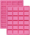 24-Cavity Rectangle Silicone Molds for Caramel Candy, Chocolate Truffles, Whiskey Ice Cubes, Fondant, Gummy Jelly