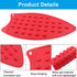 2 Pcs Silicone Iron Rest Pads, Heat Resistant Protective Mats for Ironing Board, Curling Irons, Flat Irons (Red)