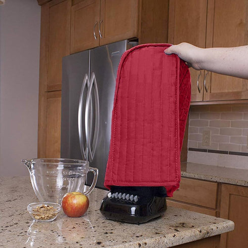 Kitchen Blender Dust Cover, Anti Fingerprint Polyester Appliance Cover for Stand Mixer or Coffee Maker, Wine Red