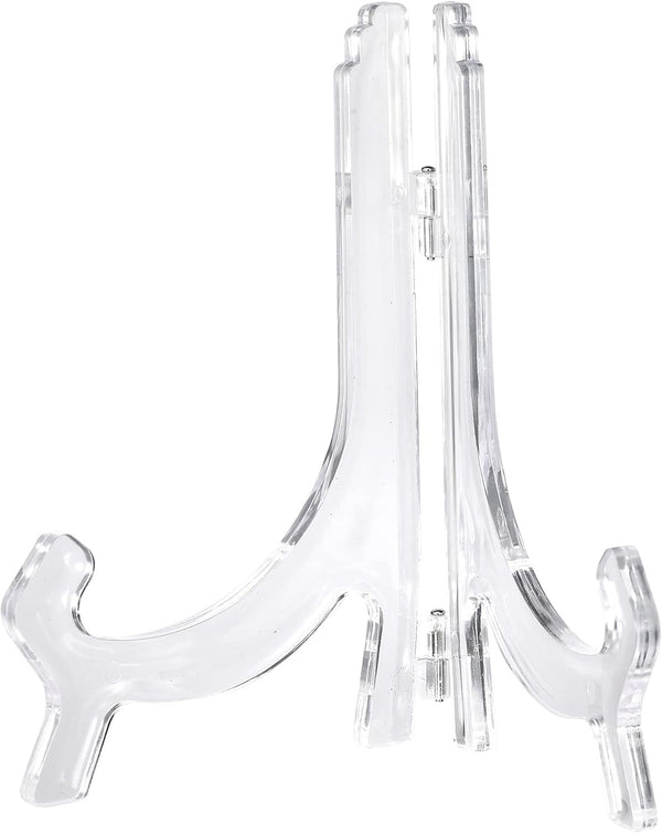 uxcell 2pcs 6.3" Acrylic Easel Stand, Folding Display Plate Holder for Decorative Picture Frame