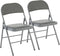 DUMOS 2 Pack Folding Chairs with Padded Cushion and Back - PU