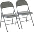 DUMOS 2 Pack Folding Chairs with Padded Cushion and Back - PU