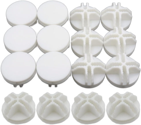 16-Pack Plastic Grid Organizer Connectors, White Wire Cube Connectors for Modular Closet Storage and Metal Shelving