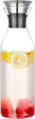 Karafu Glass Carafe with Lid, 50 Ounces Borosilicate Glass Pitcher for Hot/Cold Beverages