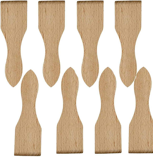 Wooden Raclette Spatula Set of 8 for Non-stick Pans | Baking Utensils and Kitchen Tools