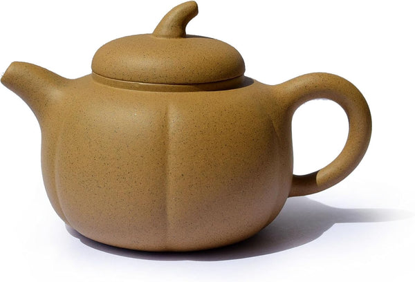 Teapot 8oz Chinese Clay Zisha Tea Pots, Yellow Zini Eggplant for Loose Tea Coffee