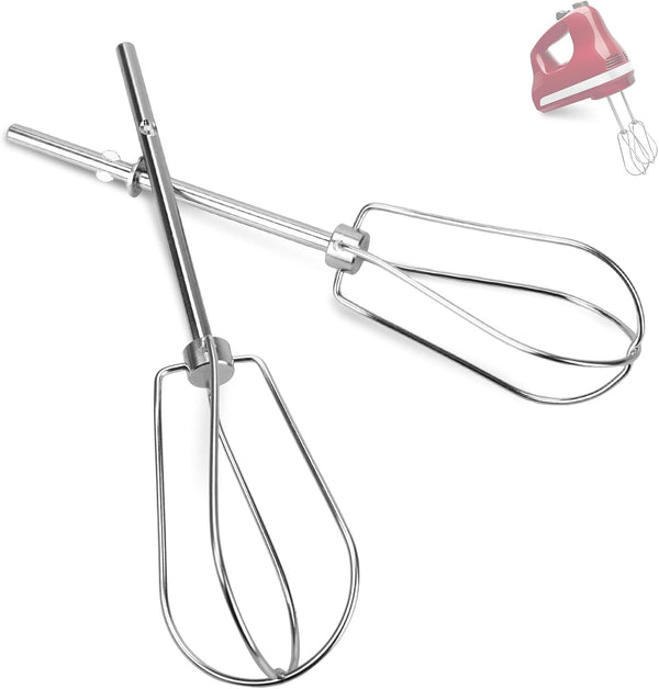 W10490648 Beaters Attachments, Stainless Steel Turbo Beaters for KitchenAid Hand Mixer, 2 Pack Replacement Parts
