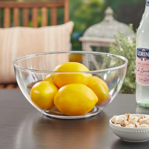 US Acrylic Vista Clear Plastic Bowls Set of 3, 10-inch Salad & Serving Bowls, BPA-free, 135 oz Capacity